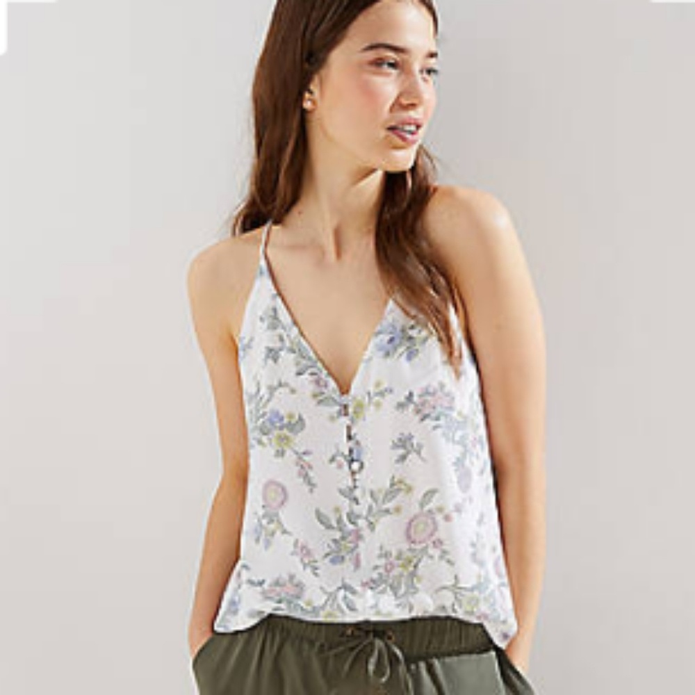 Loft white floral cami